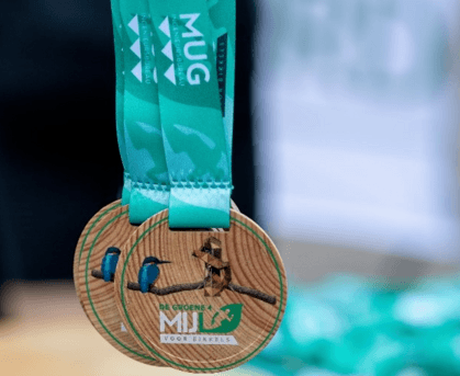 Éco-médailles Médailles en pâte de bois De Groene 4 Mijl