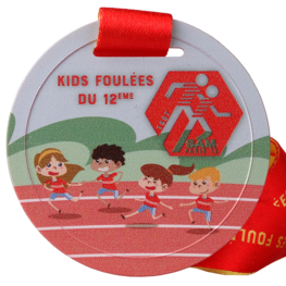 Éco-médailles - Médailles de fécule de pomme de terre Foulées du 12ème Kids