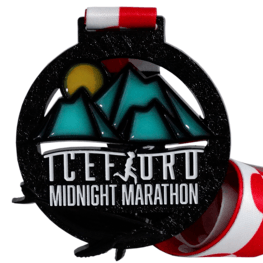 Medaille avec effet vitrail Midnight Marathon