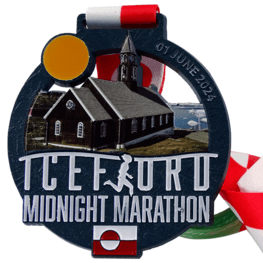 Night Run médaille Iceford Midnight Marathon