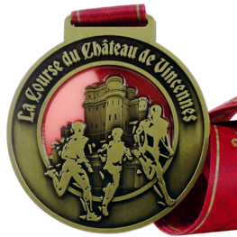 Médaille avec effet vitrail La Course du Château de Vincennes