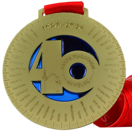 Medaille avec effet vitrail Haspa Marathon Hamburg