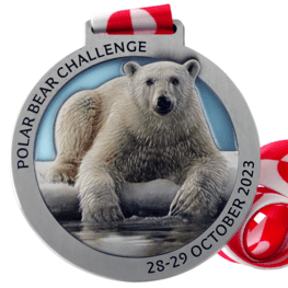 Medaille avec effet vitrail Polar Bear Challenge