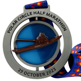 Medaille avec effet vitrail Polar Circle Half Marathon