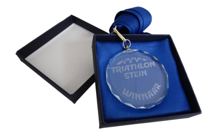 Médaille en verre Triathlon Stein